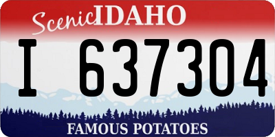 ID license plate I637304