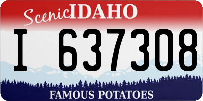 ID license plate I637308
