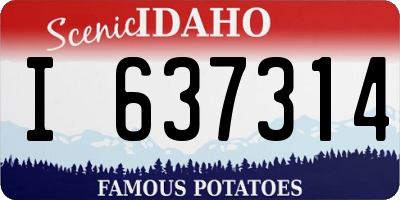 ID license plate I637314