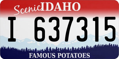 ID license plate I637315