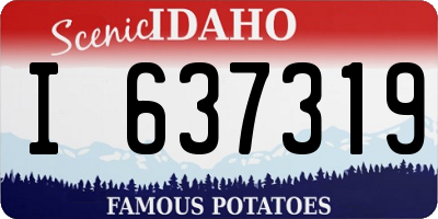 ID license plate I637319