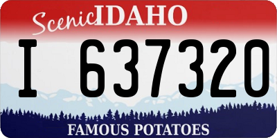 ID license plate I637320