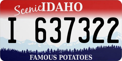 ID license plate I637322