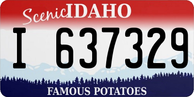 ID license plate I637329