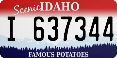 ID license plate I637344