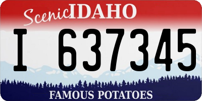 ID license plate I637345
