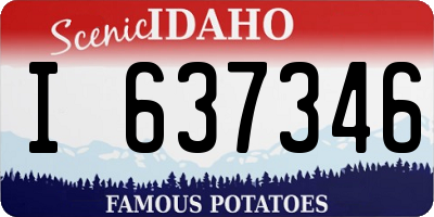 ID license plate I637346