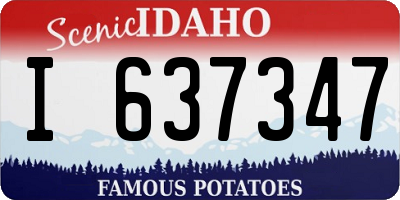 ID license plate I637347