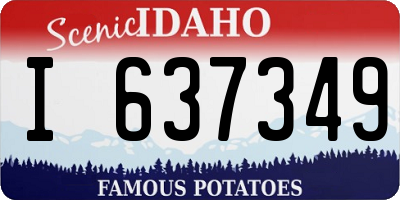 ID license plate I637349