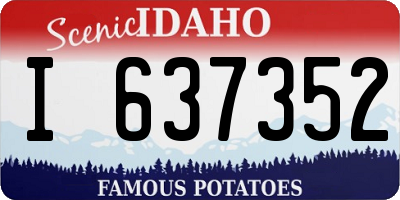 ID license plate I637352