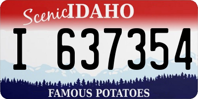 ID license plate I637354