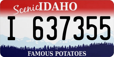 ID license plate I637355