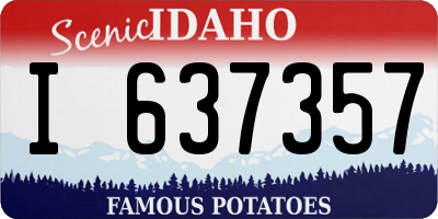 ID license plate I637357