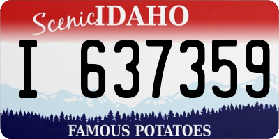 ID license plate I637359