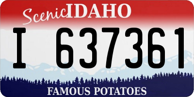 ID license plate I637361