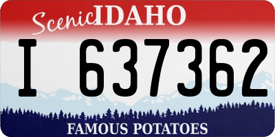 ID license plate I637362