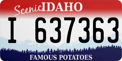 ID license plate I637363