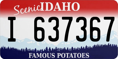 ID license plate I637367