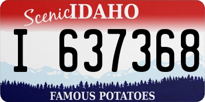 ID license plate I637368