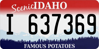 ID license plate I637369