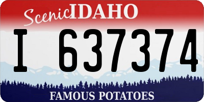ID license plate I637374