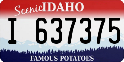 ID license plate I637375