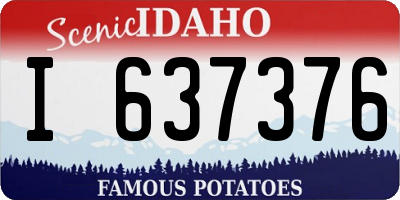 ID license plate I637376