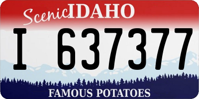 ID license plate I637377