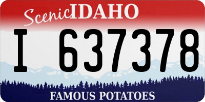 ID license plate I637378