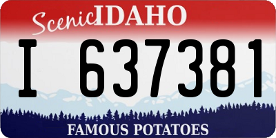 ID license plate I637381