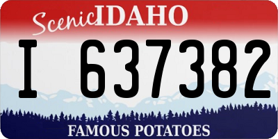 ID license plate I637382