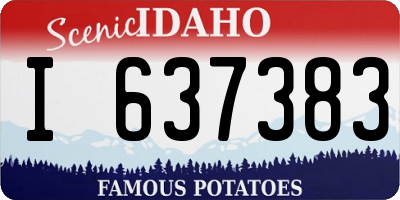 ID license plate I637383