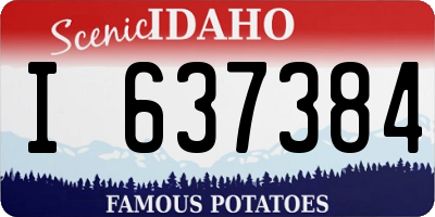 ID license plate I637384