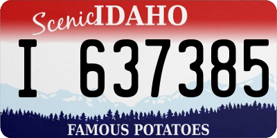 ID license plate I637385