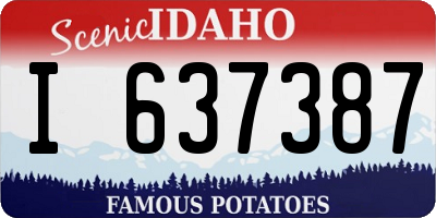 ID license plate I637387