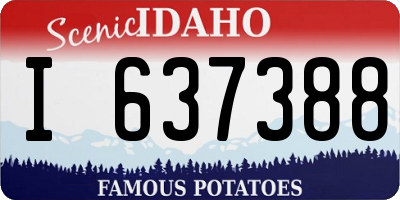ID license plate I637388