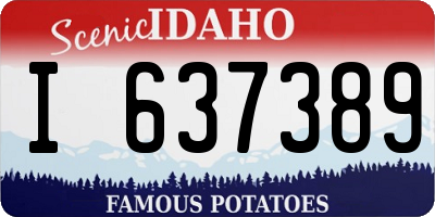 ID license plate I637389
