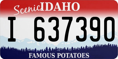 ID license plate I637390