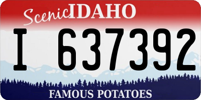 ID license plate I637392
