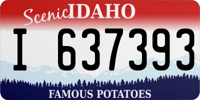 ID license plate I637393