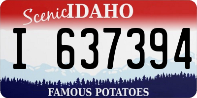ID license plate I637394