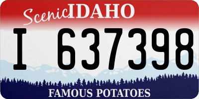 ID license plate I637398
