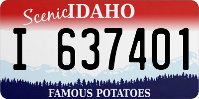 ID license plate I637401