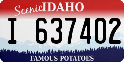 ID license plate I637402