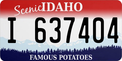 ID license plate I637404