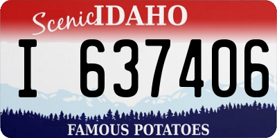 ID license plate I637406