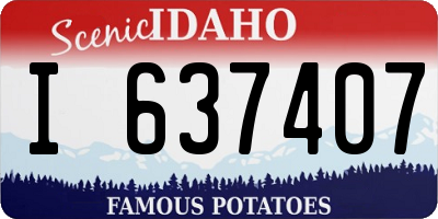 ID license plate I637407