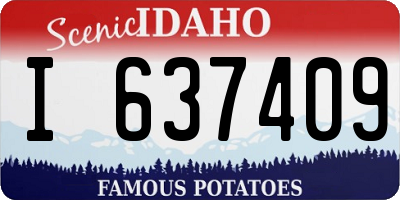 ID license plate I637409