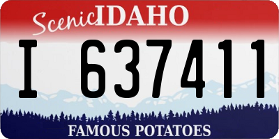 ID license plate I637411