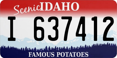 ID license plate I637412
